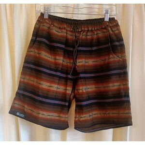 Advntr Nation Unisex Brown/Multicolor/Striped Drawstring‎ Shorts Size L